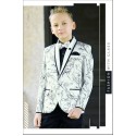 white colour 4 piece suit for boys with bowtie