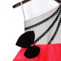 PRE ORDER HIGH LOW PARTY DRESS IN PINK, WHITE & BLACK