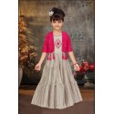 Girls western gown with jecket-gray