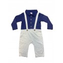 Boys knitted dungaree- blue