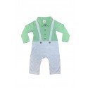 Boys knitted dungaree- green