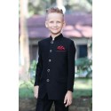 Boys indowestern minister suit with pant- black