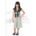 Girls printed jumpsuit with shrug 
