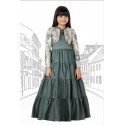  Girls western gown with jecket - olive