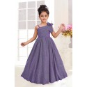 Girls shimmer fabric party  gown- blue