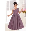 Girls shimmer fabric party  gown- wine