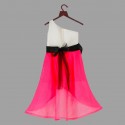 PRE ORDER HIGH LOW PARTY DRESS IN PINK, WHITE & BLACK