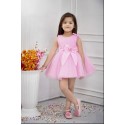   Girls knee length party frock - PINK  